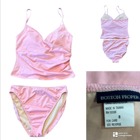 Boston Proper Other - Boston Proper Pink Swimsuit Set